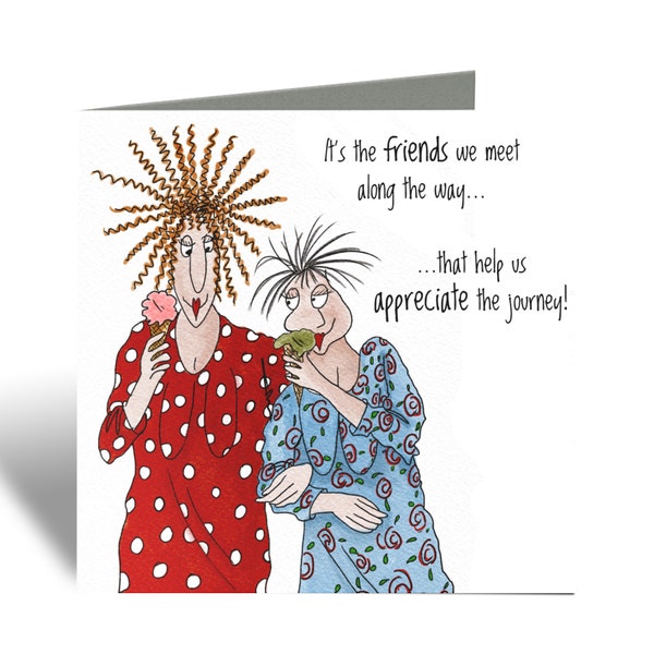 Friends we meet along the way Card | Camilla & Rose Blank Greeting Card | Cards For Friends | Best Friend Card