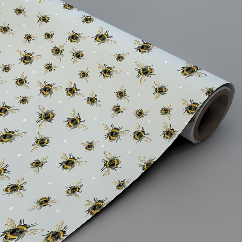Luxury Bumble Bee Wrapping Paper Bee Gift Wrap Bee Gift Etsy