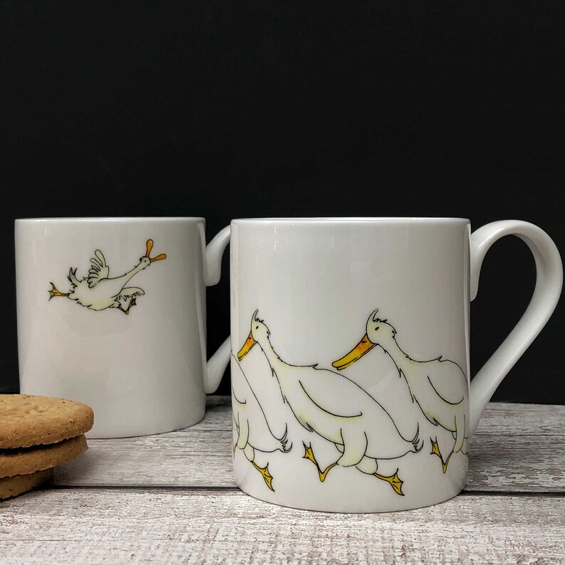 Duck Mug Runner Ducks Fine Bone China Duck Gift Country Etsy