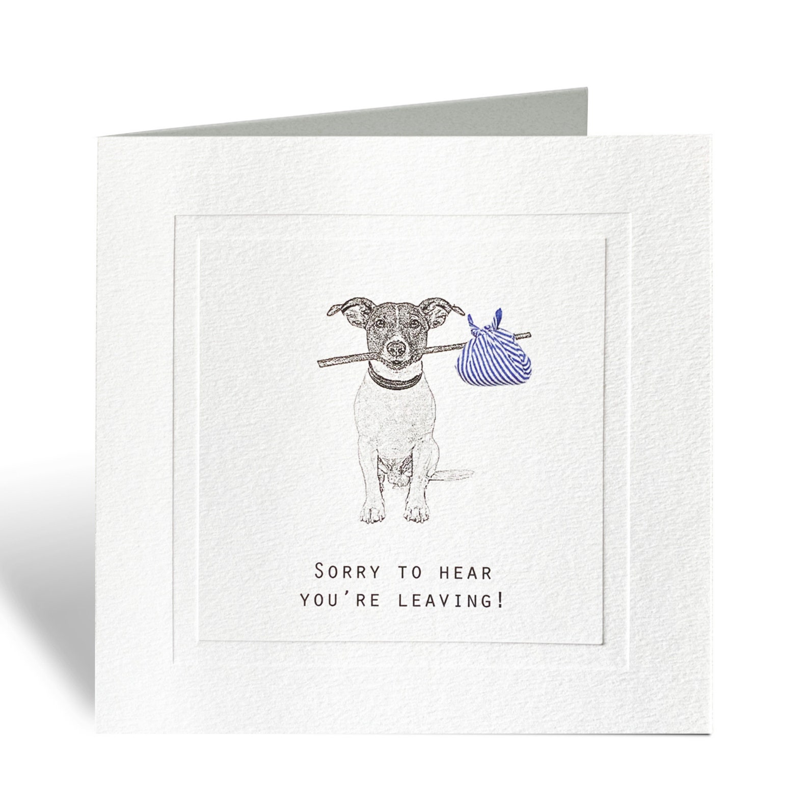Leaving Card Dog Card Goodbye Blank Inside Animal Card Etsy UK