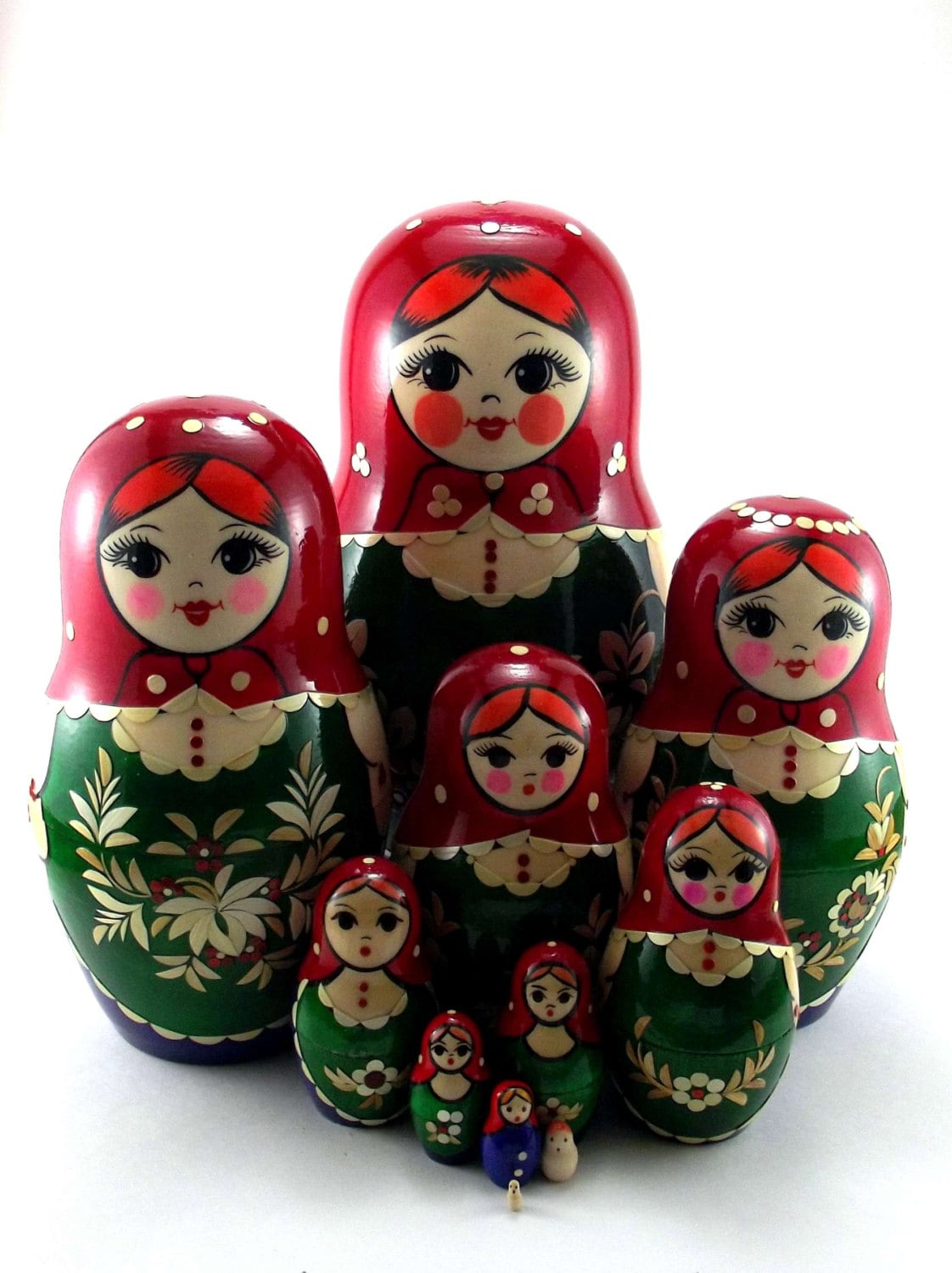 Nesting Dolls 11 pcs Russian matryoshka Authentic babushka Etsy