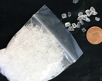 Glass crystals, medium size glass bits, create faux resin crystals, fake crystals, glass pebbles, bag of glass bits, glass shards