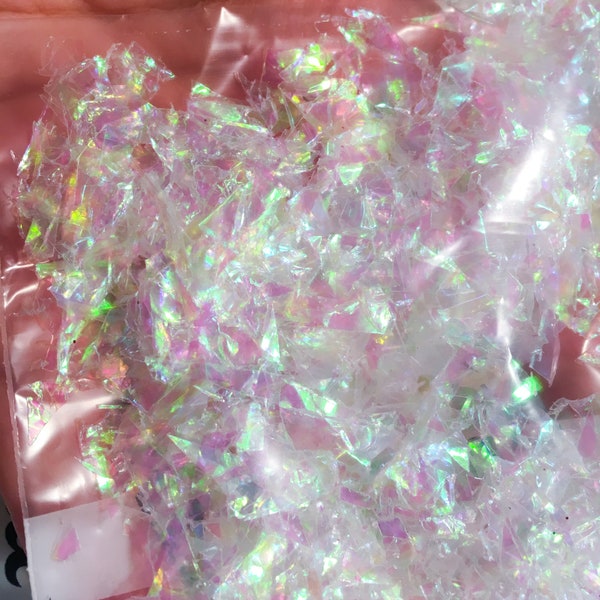 Medium size Glitter flakes, dichroic, holographic, mylar, shimmering glitter, angelina flakes, holographic rainbow, miniatures, nail glitter