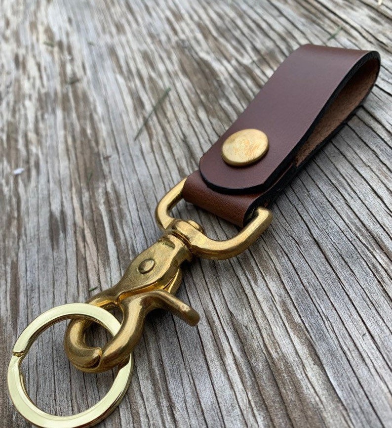 Belt Loop Keychain leather belt loop keychain key lanyard Etsy