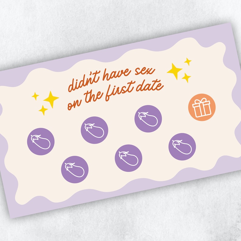 Didn T Have Sex On First Date Reward Punch Cards Funny Wallet Cards