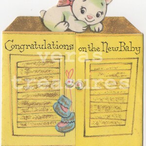 Vintage stijl Baby geboorte felicitaties kaart. Digitale beelden voor kaart maken of ambachten