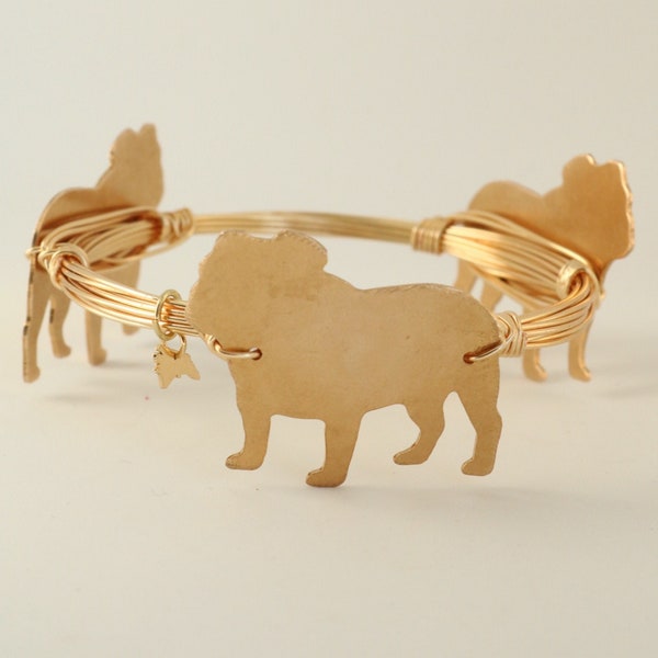 Bulldog Wire Wrapped Bangle