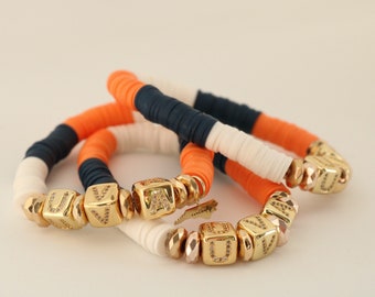 Virginia (UVA) Pave Polymer Clay Stretch Bracelet
