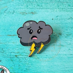 Black Cloud Enamel Pin, 1.25&quot; ER Nurse Pin, Medical Enamel Pin,  Enamel Pin, Lapel Pins, Respiratory Therapist Pin, Nurse Gifts