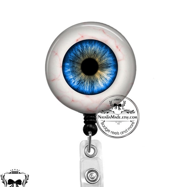 Anatomical Eye Reel - Medical Badge holder - Eyeball - Medical ID Badge - Retractable Badge Reel  -  Badge Reel - Choose Your Color