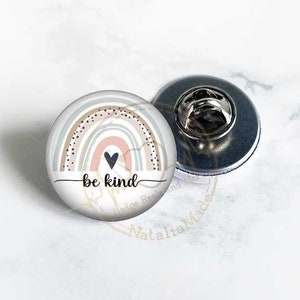 Small ID Badge Pin, 1" Be Kind Rainbow Pin, Cute Nursing Pins, X Ray ER ICU Nurse Gift, Lanyard Pin, Lapel Pin, Teacher Pin, Teacjer Gift