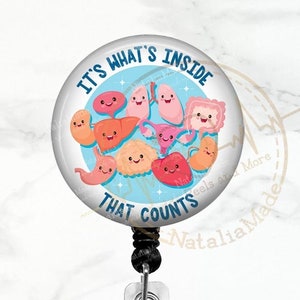 Cute Nurse Badge Reel, It&#39;s What&#39;s Inside That Counts-  Retractable Badge Holder, Kawaii Doctor Badge Clip, Stethoscope Tag, Carabiner