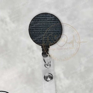Interchangeable Badge Reel Base - Black Retractable Badge Clip- Alligator Clip or Belt Clip