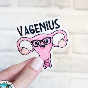 Vagenius Uterus Waterproof Vinyl Sticker - 2.9" x 2.7" - Laptop Water Bottle Sticker, Medical Stickers, Obstetrics OB Nurse OBGYN Sticker