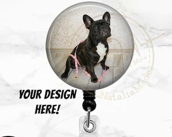 Custom Badge Reel - Design Your Own Badge Reel -   Retractable ID Badge Holder - Personalized ID Clip -  Customizable ID Badge Reel