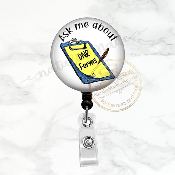 Ask Me About DNR Forms Badge Reel Retractable Badge Holder, Nurse Badge  Clip, HUC Badge Holder, Doctor Badge Buddy, Carabiner Clip -  Sweden