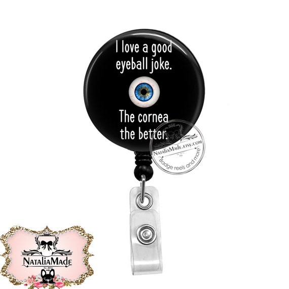 Funny Optometry Badge Reel, Optician Retractable Badge Holder, Optometrist  Badge Clip, Optician Gift, Ophthalmologist ID Badge Holder 