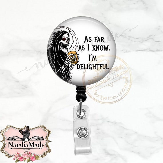 I'm Delightful Retractable Badge Reel, Funny Nurse Badge Clip, X Ray  Radiology, RRT Badge, Murse Badge Holder, Skeleton ID Badge -  Norway