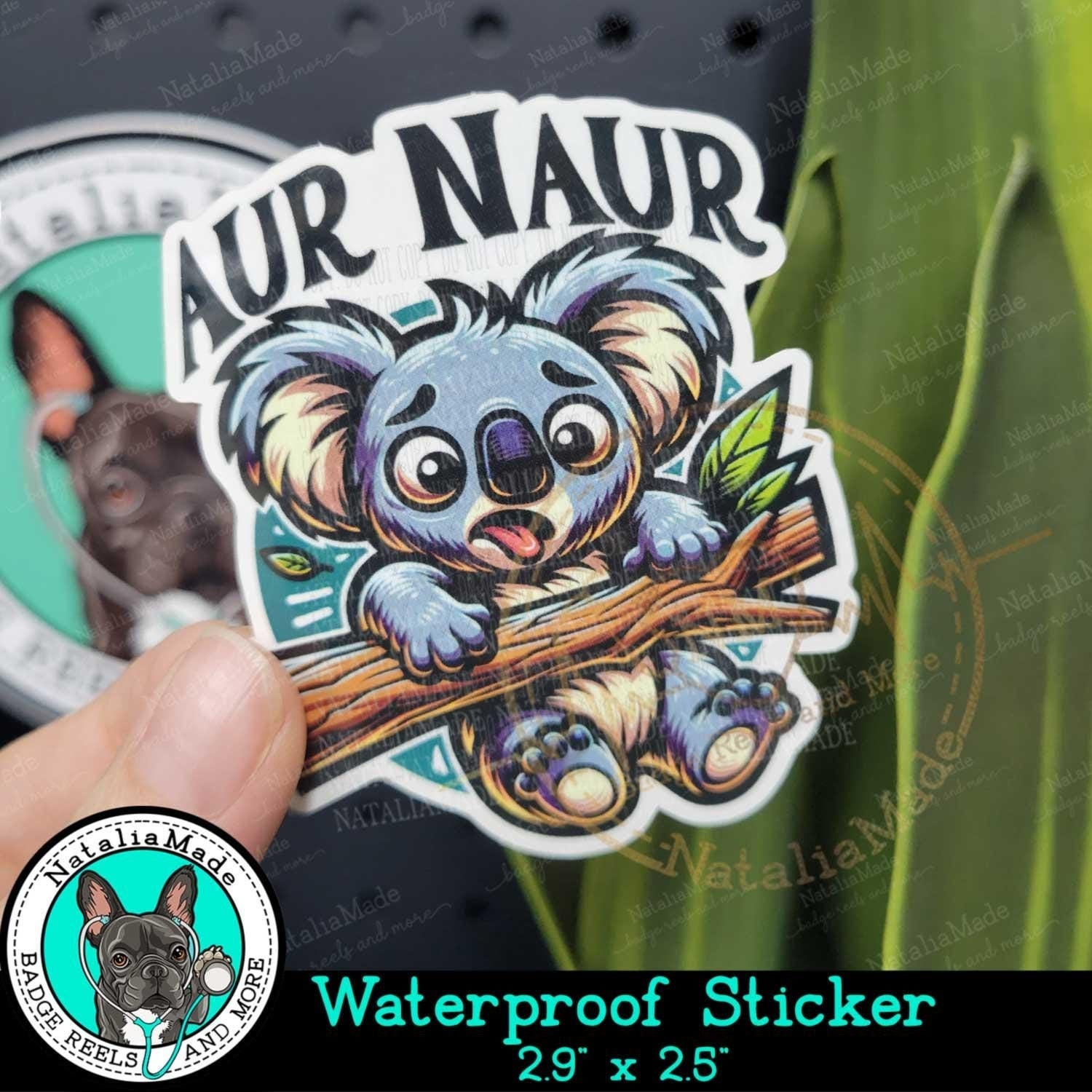Waterproof Vinyl Sticker, Aur Naur Koala- 2.9