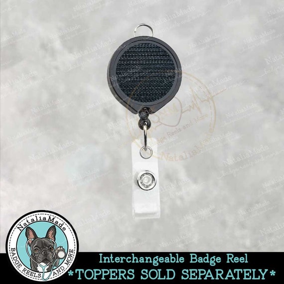 Interchangeable Badge Reel Base Black Retractable Badge Reel With Lanyard  Attachment and Belt Clip -  Canada