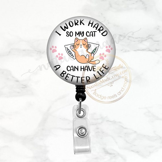 Cute Id Badge Holder Set With Retractable Badge Reel, Lanyard