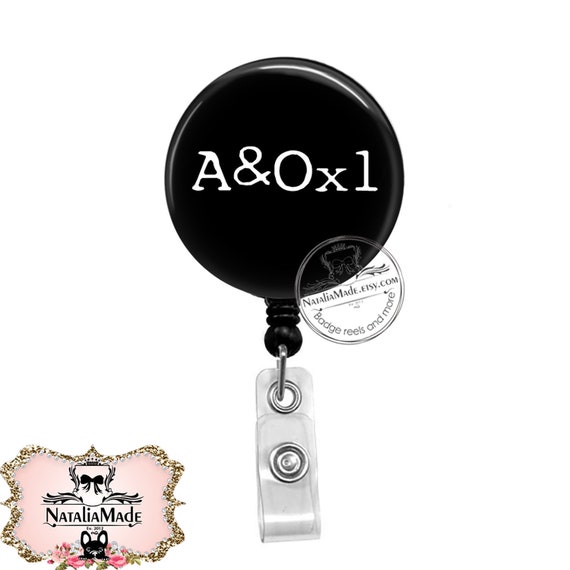 A&ox1 Badge Reel Alert and Oriented X1 Retractable Badge Holder Breakaway  Lanyard Carabiner Stethoscope Tag ID Card Holder -  Canada