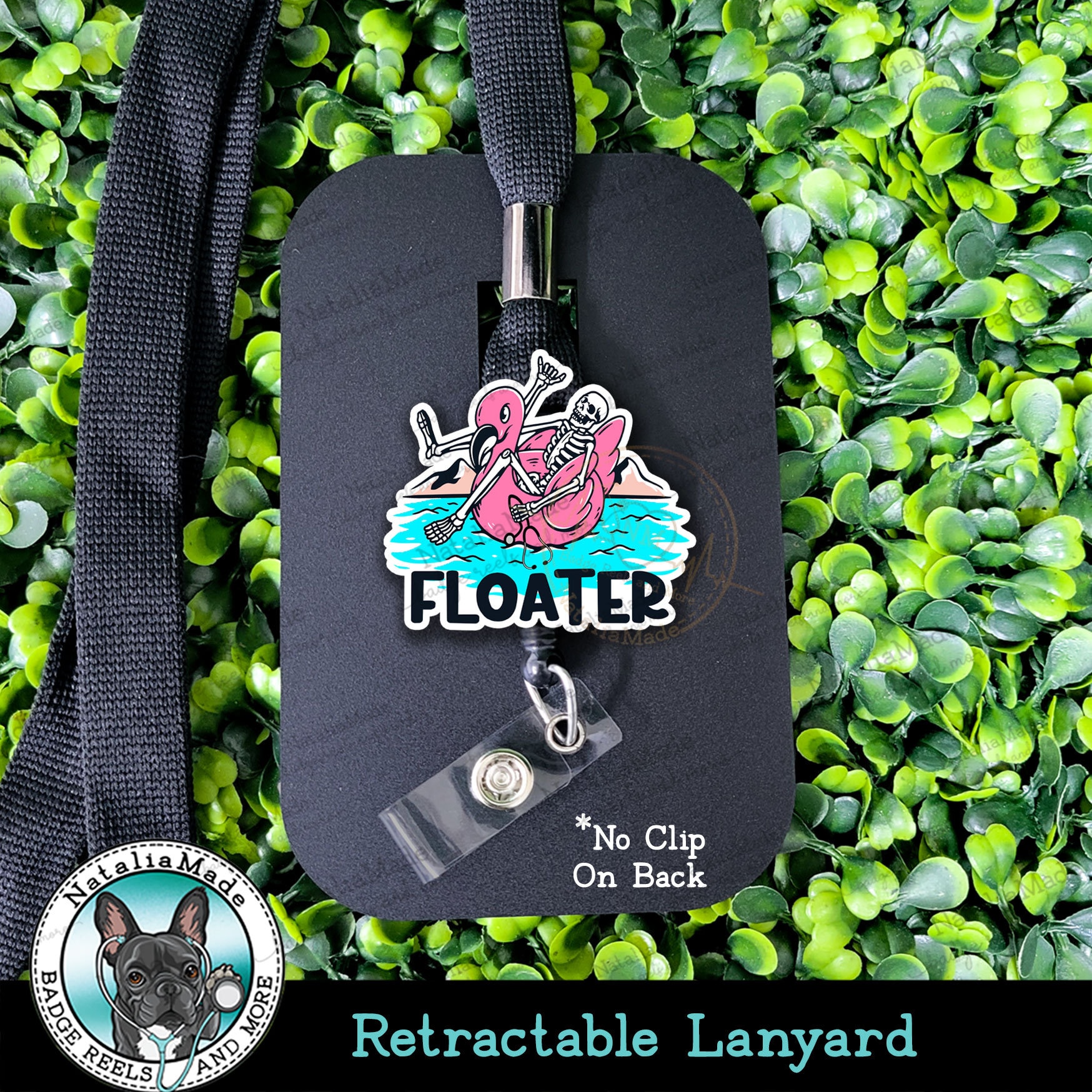 Floating Badge Float Nurse Float Pool Retractable Badge Reel - Funny Skeleton Badge ...