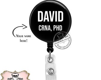 Personalized Badge Reel -  Retractable Badge Holder - Stethoscope ID Name Tag - Lanyard - Carabiner - Name Badge - Custom Badge Clip