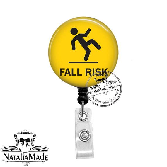 Fall Risk Badge Reel 1.5 Retractable Badge Holder | Etsy