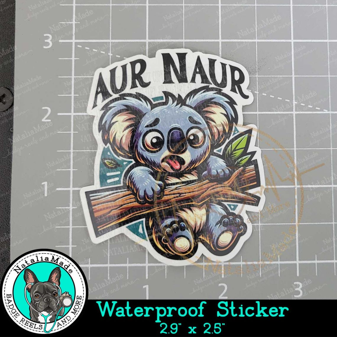 Waterproof Vinyl Sticker, Aur Naur Koala- 2.9
