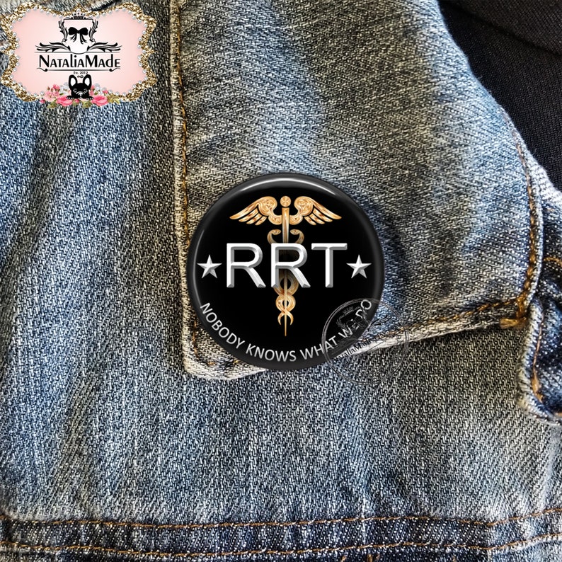 RRT Badge Pin 1.5 Respiratory Therapist Pin Funny Etsy