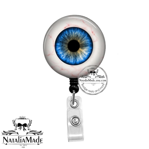 Anatomical Eye Reel Medical Badge Holder Eyeball Medical ID Badge  Retractable Badge Reel Badge Reel Choose Your Color 