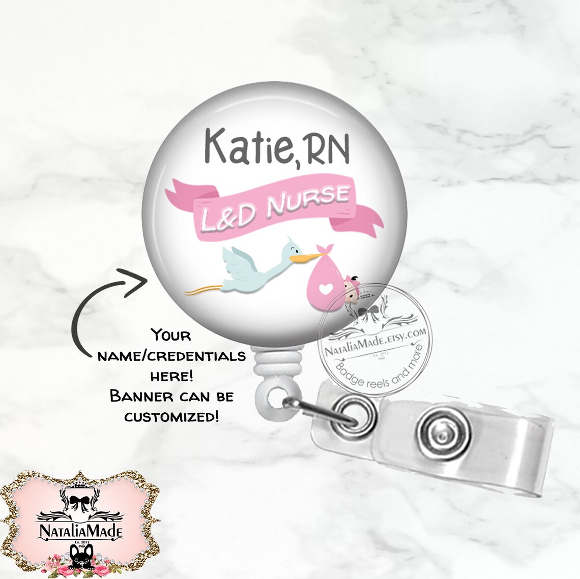 Personalized Labor and Delivery Badge Reel You Choose Etsy