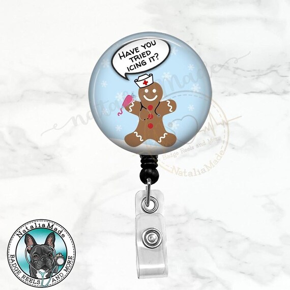 Have You Tried Icing It Retractable Badge Holder, Gingerbread Man