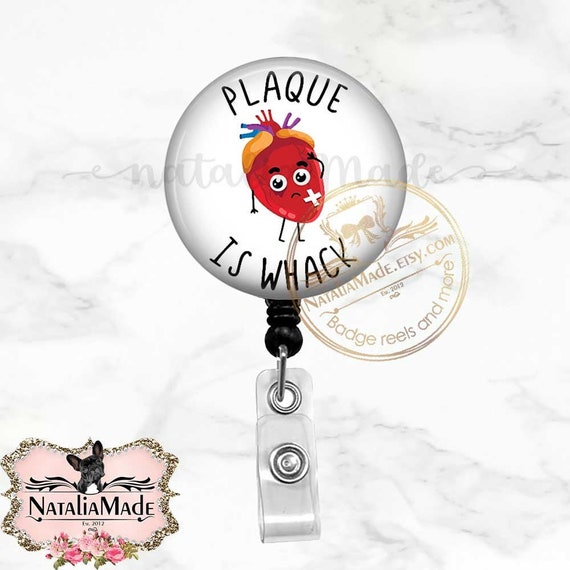 Funny Cardiology Badge Reel Plaque is Whack Retractable Badge