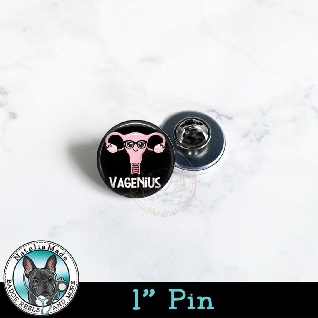 Small ID Badge Pin, 1 Vagenius OBGYN Pin, Cute Medical Pin, Obstetrics ...