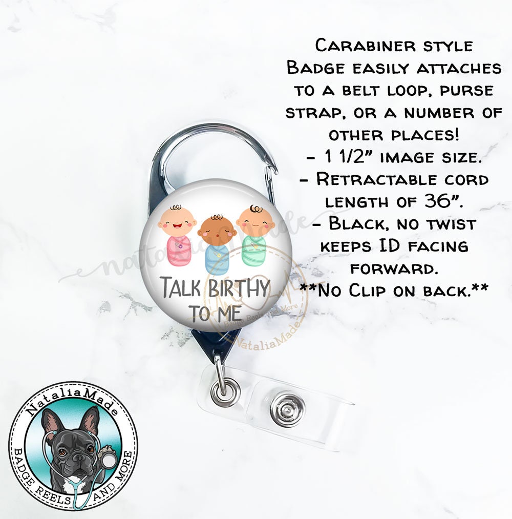Labor and Delivery Badge Reel, Talk Birthy to Me Retractable Badge Holder,  Obstetrics L&D Nurse Badge Clip, OBGYN Midwife ID Badge Pull -  Denmark