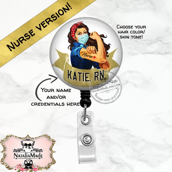 Nurse Strong Badge Reel Retractable Badge Clip Tattoo Nurse Name Badge  Breakaway Lanyard Carabiner Stethoscope Name Tag -  Canada