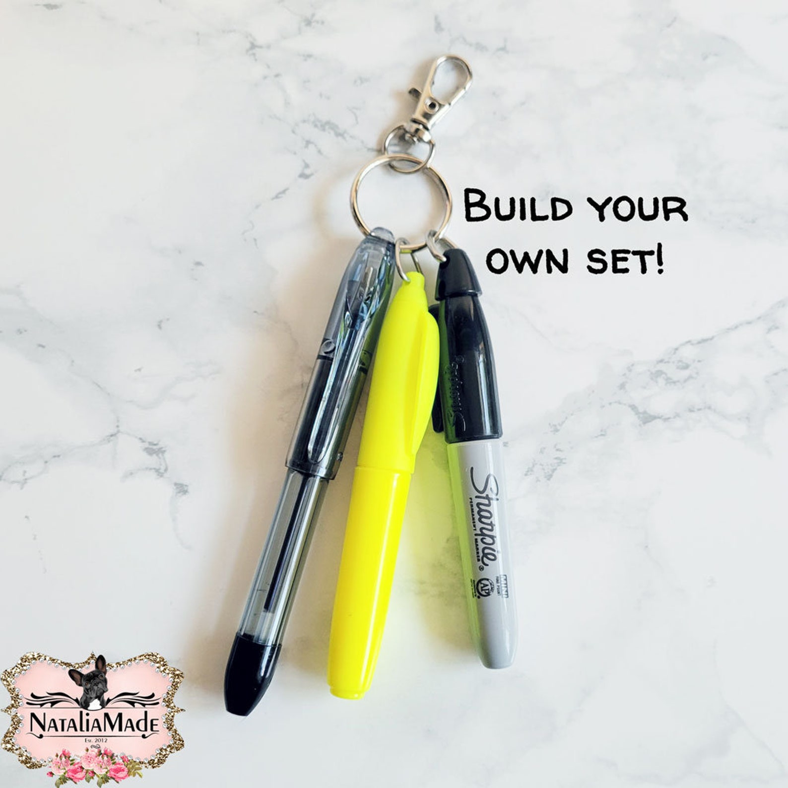 Mini Pen Marker Highlighter Dry Erase Keychain Nurse Badge Etsy