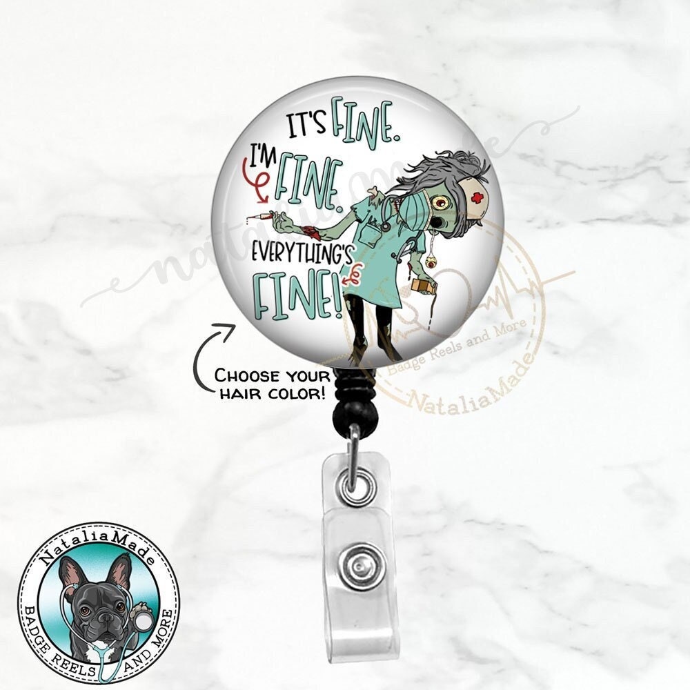 Funny Badge Reel, I Tried This On A Mannequin Once - Retractable Badge Holder, Funny Nursing Student Badge Clip, Heavy Duty Reel