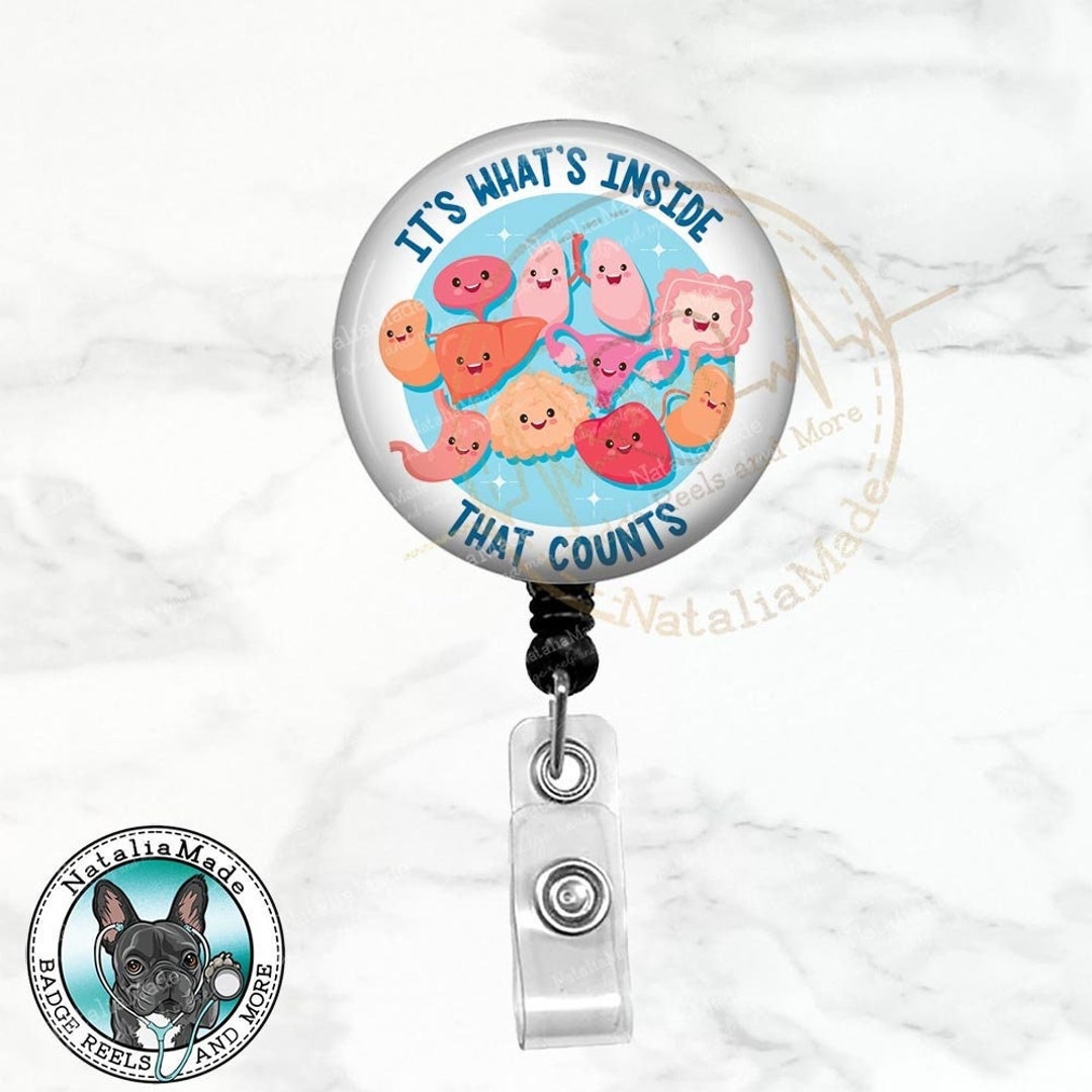 Cute Nurse Badge Reel, It's What's Inside That Counts Retractable Badge  Holder, Kawaii Doctor Badge Clip, Stethoscope Tag, Carabiner 