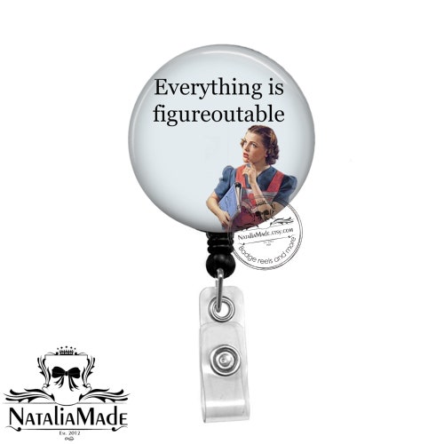 Funny Badge Reel Nope Retractable 1.5 Badge Holder Etsy