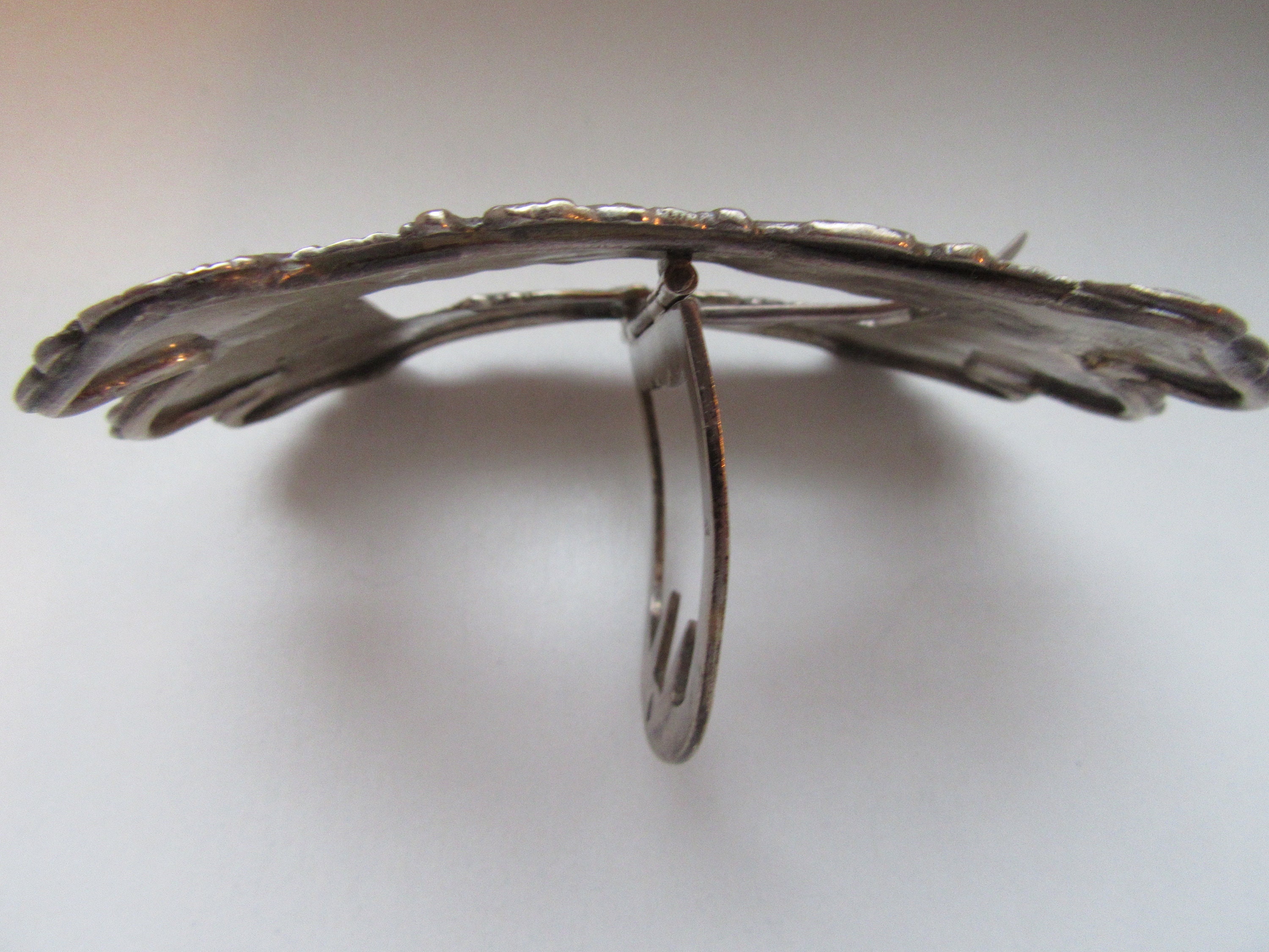 Antique Dutch Silver Buckle...embossed With Religious 