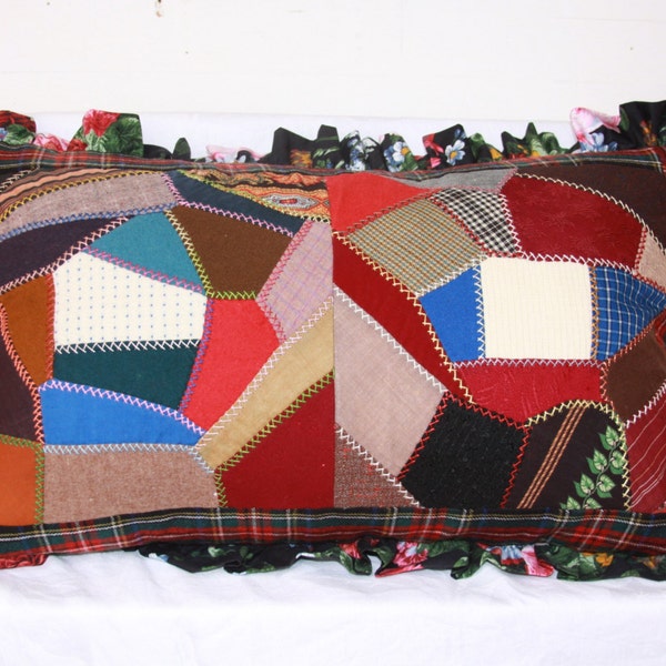 Crazy Quilt Pillows Etsy
