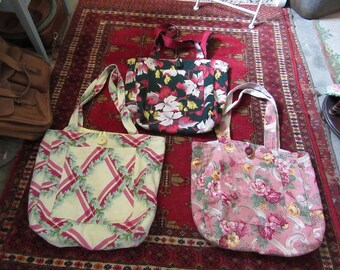 SALE...Barkcloth Handbags/Tote Bags... 1950&#39;s Barkcloth...priced separately