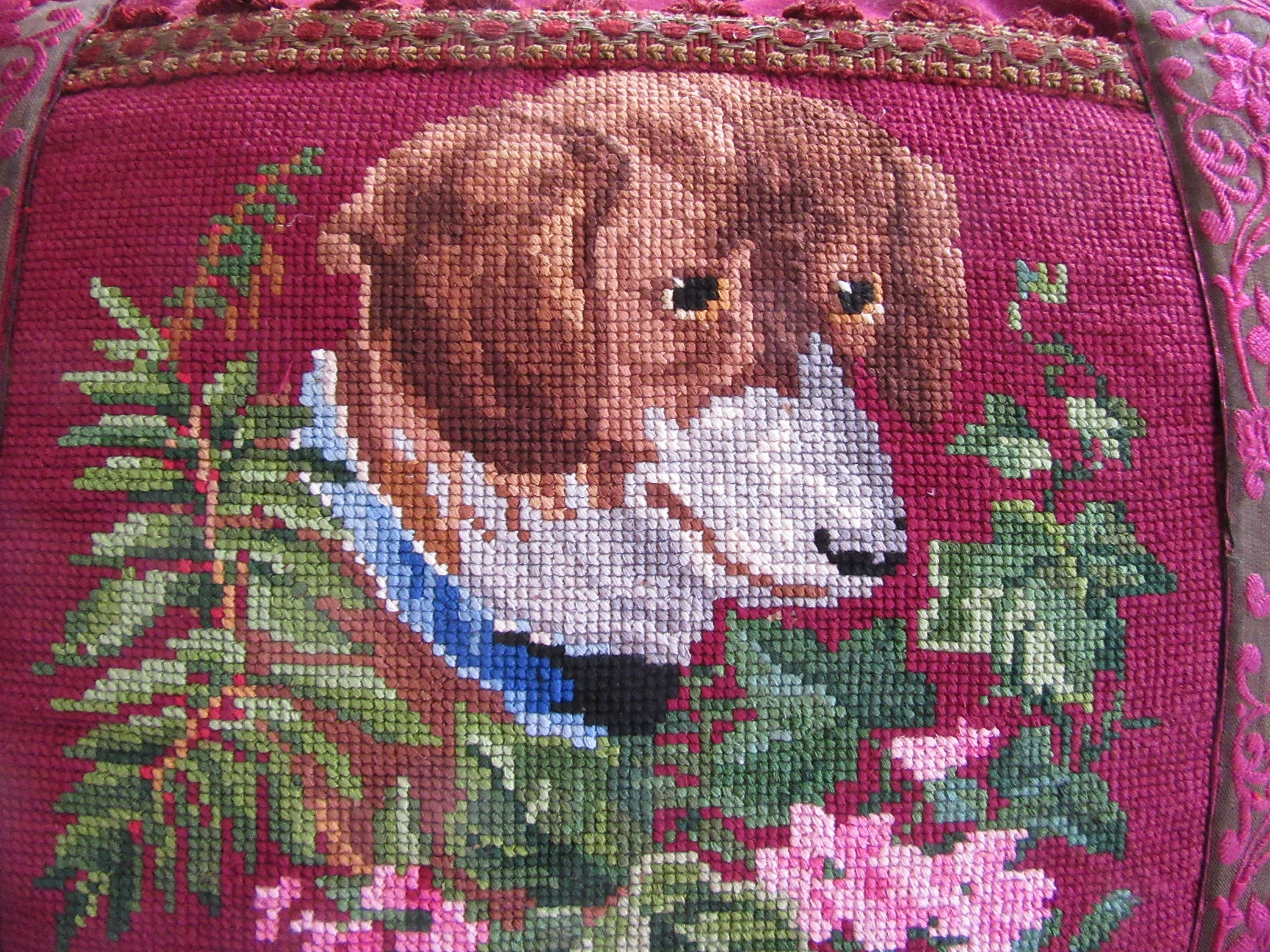 Antique Cavalier King Charles Needlepoint Pillow... 16' X 22' Etsy