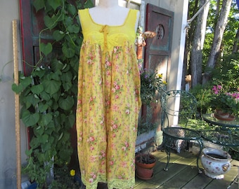 Upcycled Antique Crochet Top Summer Frock...OOAK