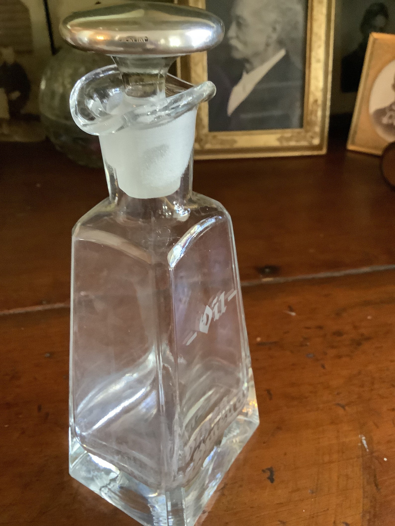 Oil and Vinegar Bottle Sterling Stopper Etsy