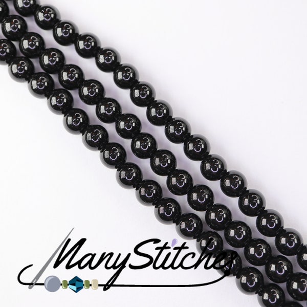 Pérolas Preciosa Maxima Nacre Magic Black, 4 mm, (descontinuadas pelo fabricante) - 31 peças por fio