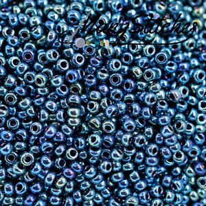 Metallic indigo Iris, Miyuki 11/0 Round, (467) - 23g tube
